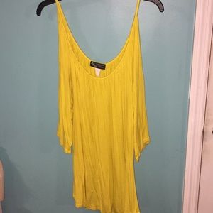Yellow cold shoulder tunic!